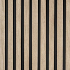 Panel decorativo de lamas de madera y negro, revestimiento moderno para pared interior