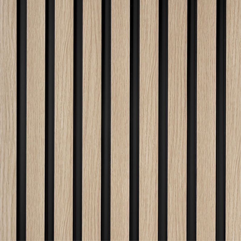 Panel decorativo de lamas de madera y negro, revestimiento moderno para pared interior