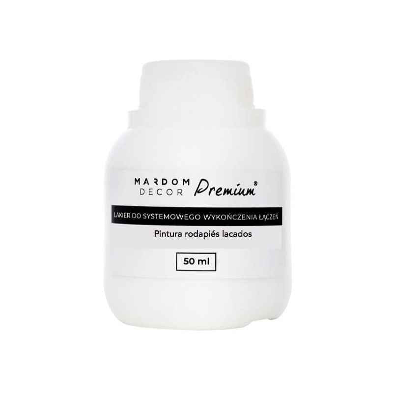 Bote de pintura satinada de 50 ml para juntas de rodapié y acabados decorativos