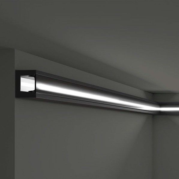 Moldura luz indirecta  IL12 Negro-zoom-