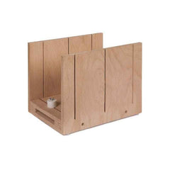 Caja de ingletes profesional de madera para cortes precisos en molduras y rodapiés