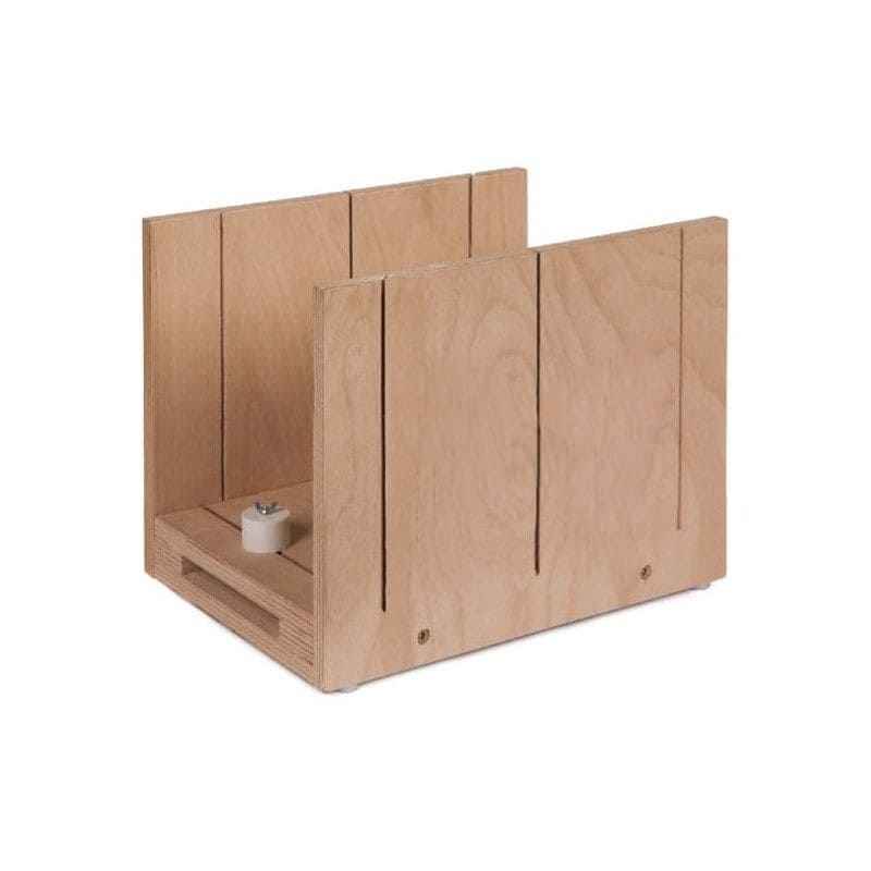 Caja de ingletes profesional de madera para cortes precisos en molduras y rodapiés