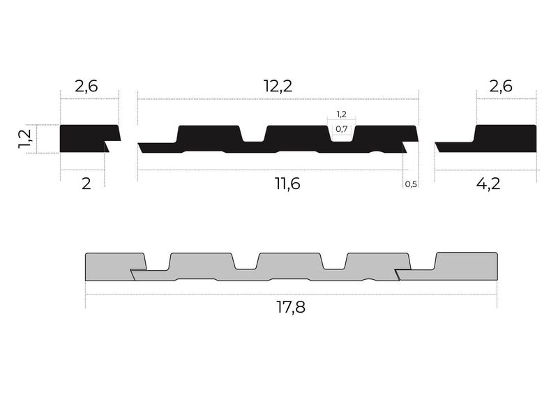 Panel Decorativo P01M2 listones color madera nogal-zoom-