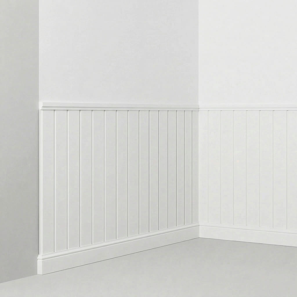 Friso de Pared RVF10013 Blanco HDPS Revestimiento Zócalo Decorativo Resistente