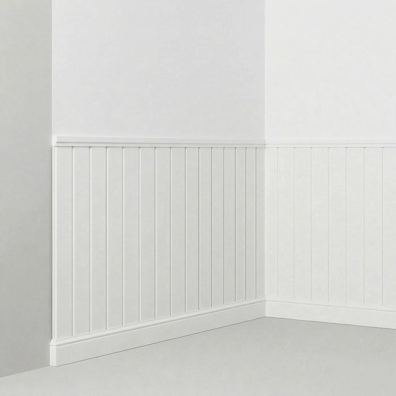 Friso de Pared RVF10013 Blanco HDPS Revestimiento Zócalo Decorativo Resistente-zoom-