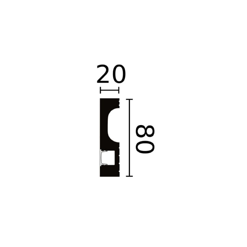 Rodapié para LED 8cm IL11 Negro-zoom-2