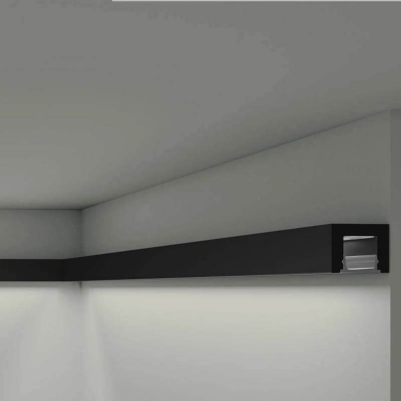 Moldura luz indirecta  IL12 Negro-zoom-