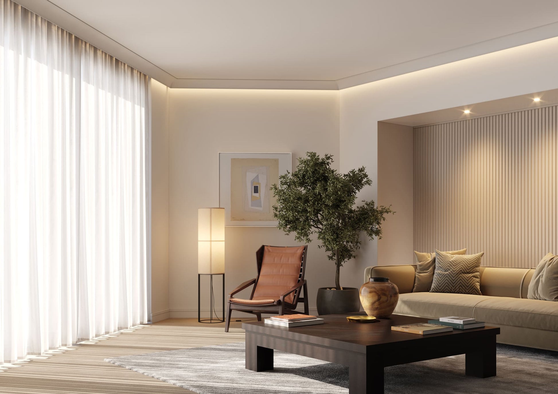 Moldura Luz Indirecta KD18 forma curva media caña-6