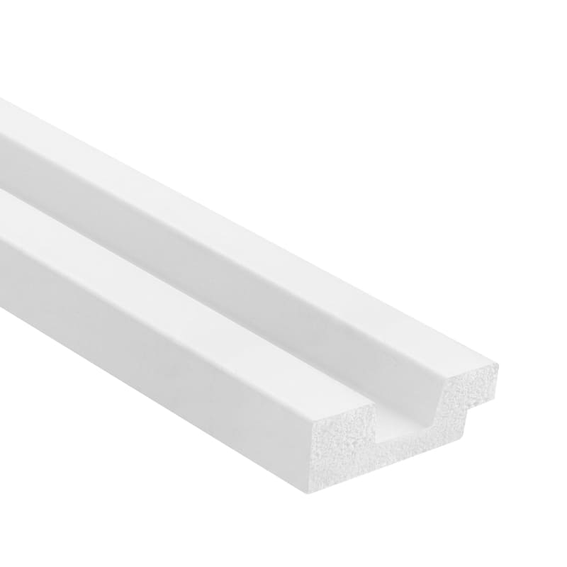 Moldura decorativa blanca de poliestireno con diseño moderno para pared o techo