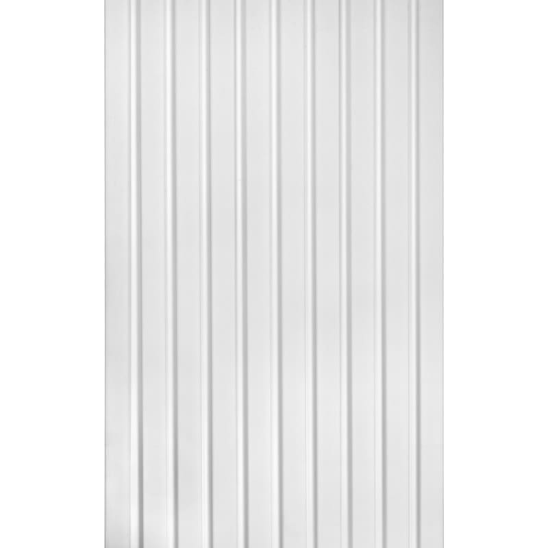 Panel decorativo blanco con diseño de líneas verticales, ideal para paredes interiores