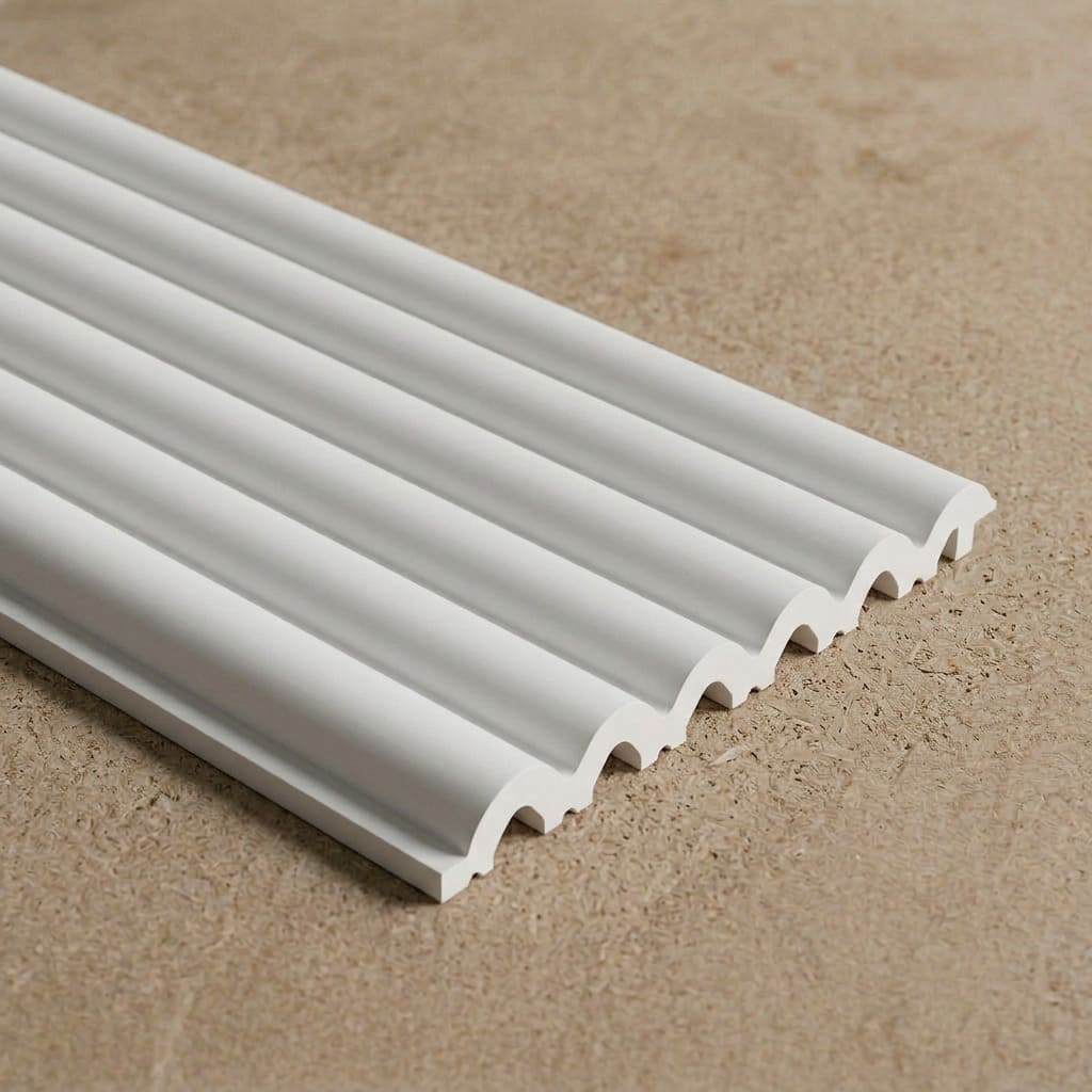 Panel Decorativo L0401 ondulado color Blanco para pintar