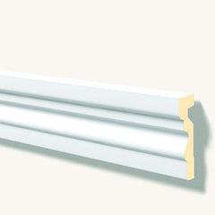 Moldura decorativa para exterior, blanca, diseño clásico y acabado liso para paredes