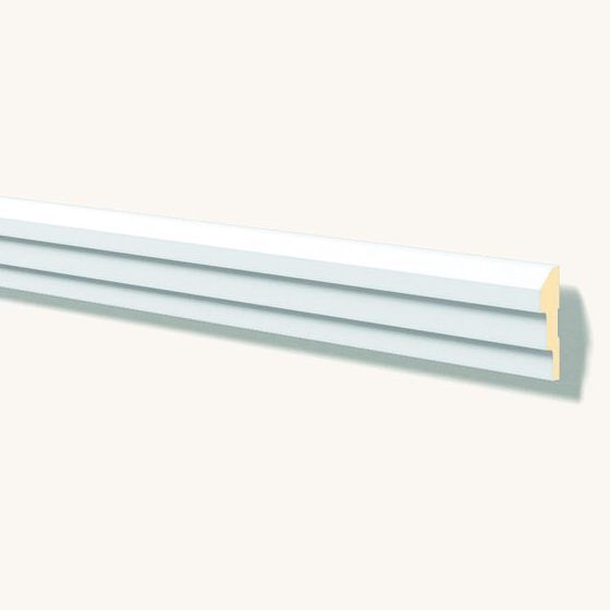 Moldura exterior blanca para pared, diseño decorativo con líneas modernas