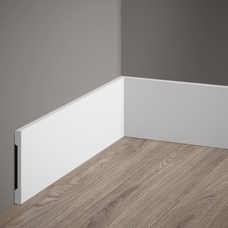 Rodapié extra fino alto de pvc canto recto lacado blanco antihumedad 10 x 1 x 200 cm-zoom-