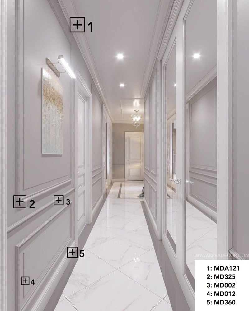 Rodapié Blanco MD360 Antihumedad con Moldura-zoom-