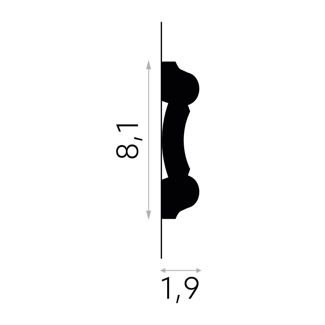 Moldura Flexible MDD339F-2