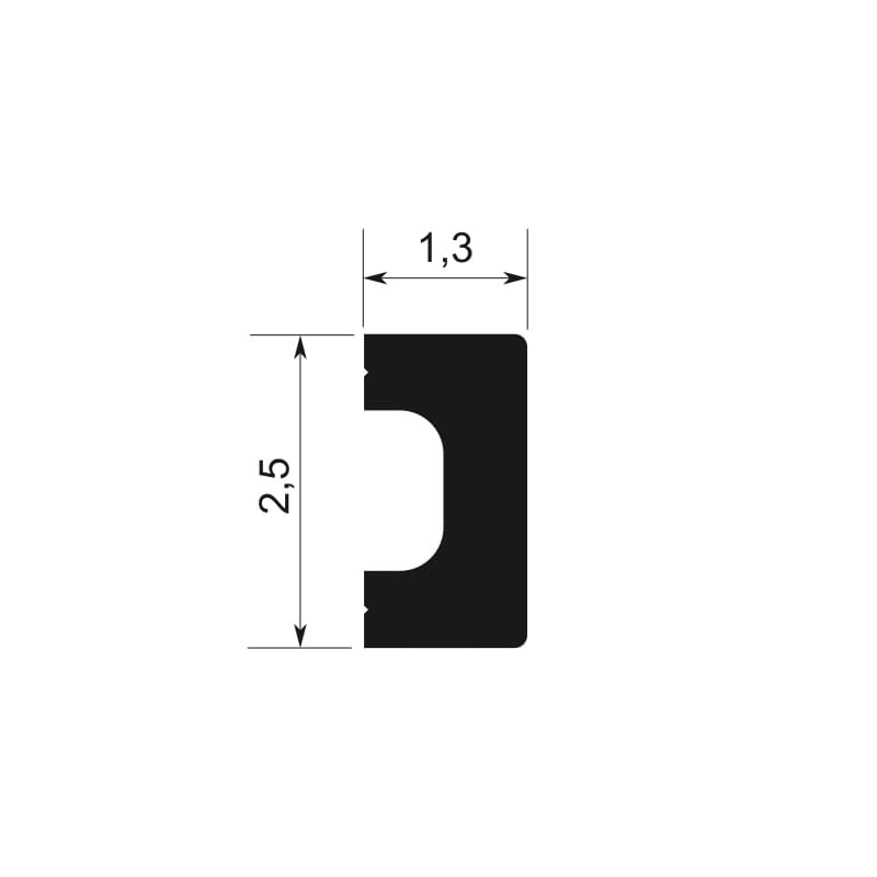 Rodapié 2,5 cm PVC Blanco MM2513 Antihumedad canto recto-2