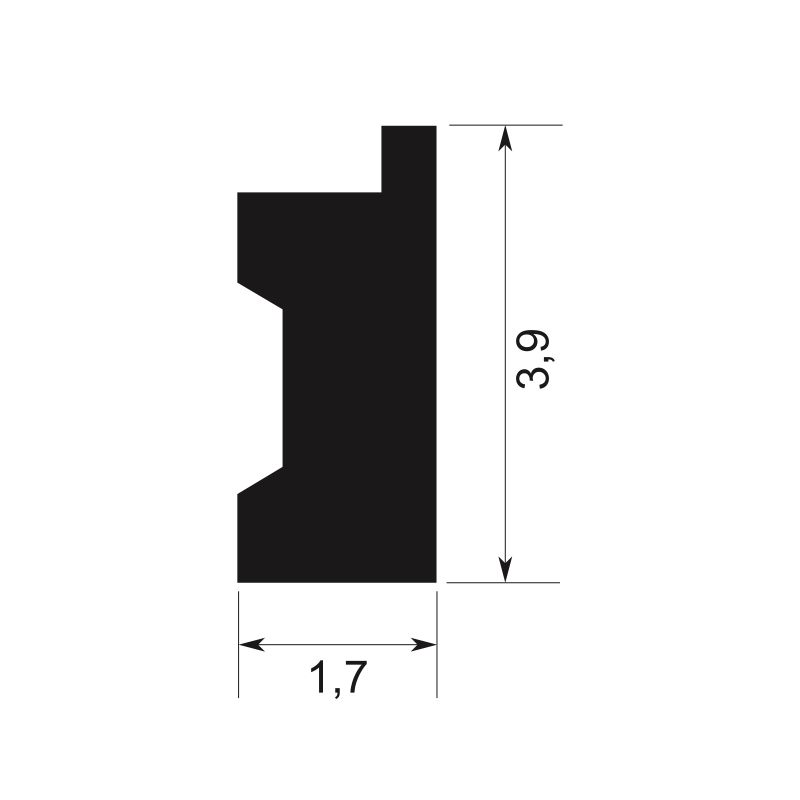 Moldura Luz Indirecta MM3917 V1 para Tira LED