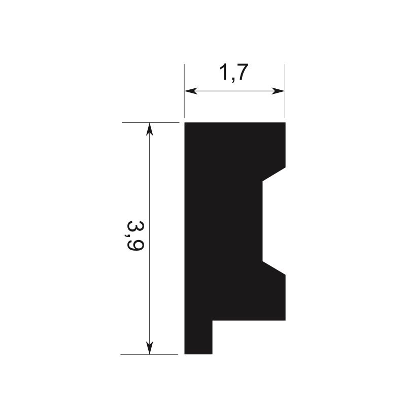 Moldura Luz Indirecta MM3917 V2 para Tira LED