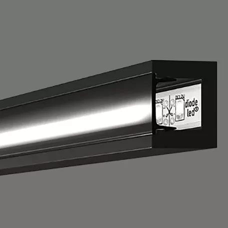Moldura luz indirecta  IL12 Negro
