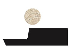Perfil de moldura decorativa con acabado de madera clara y textura visible