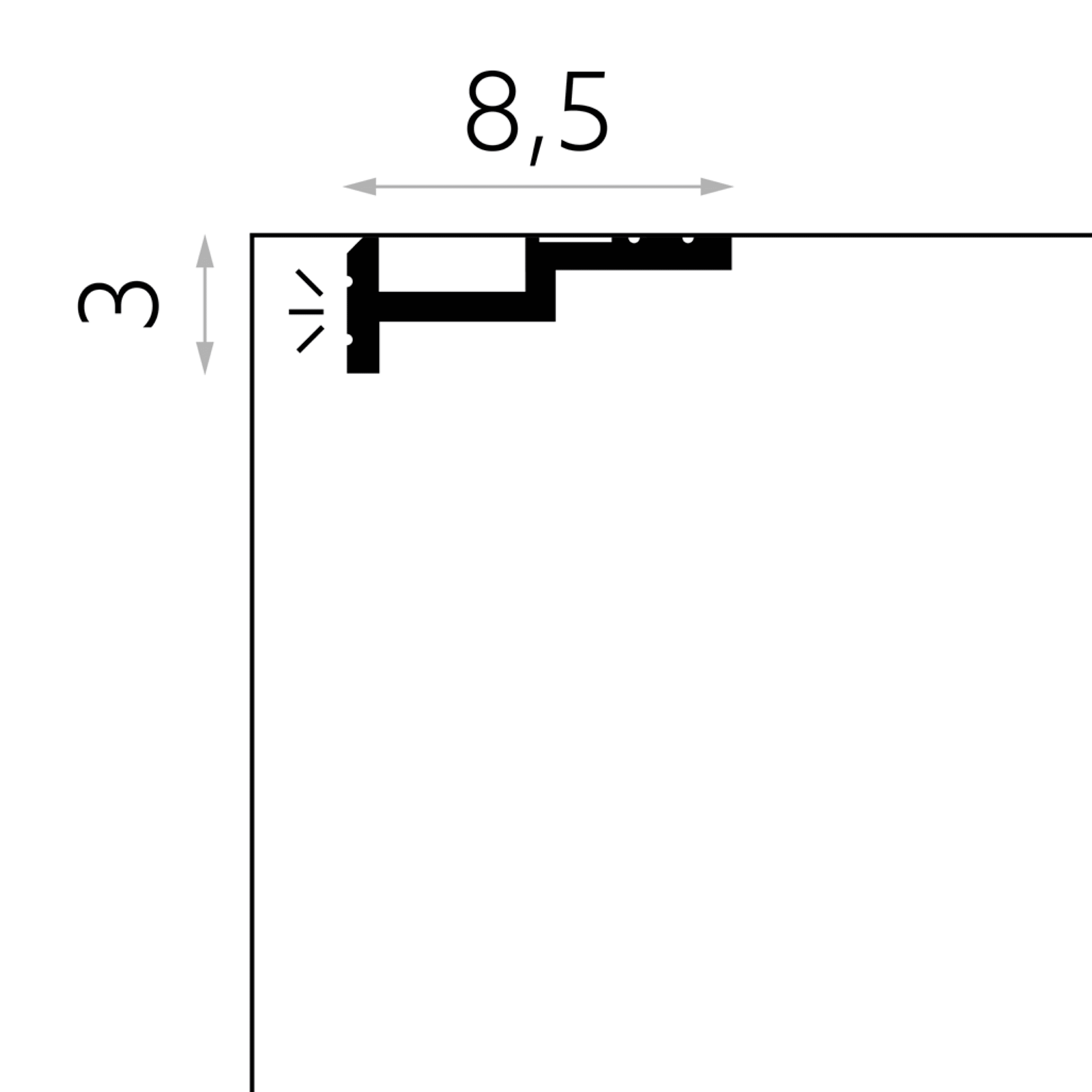 Moldura Luz Indirecta QL024