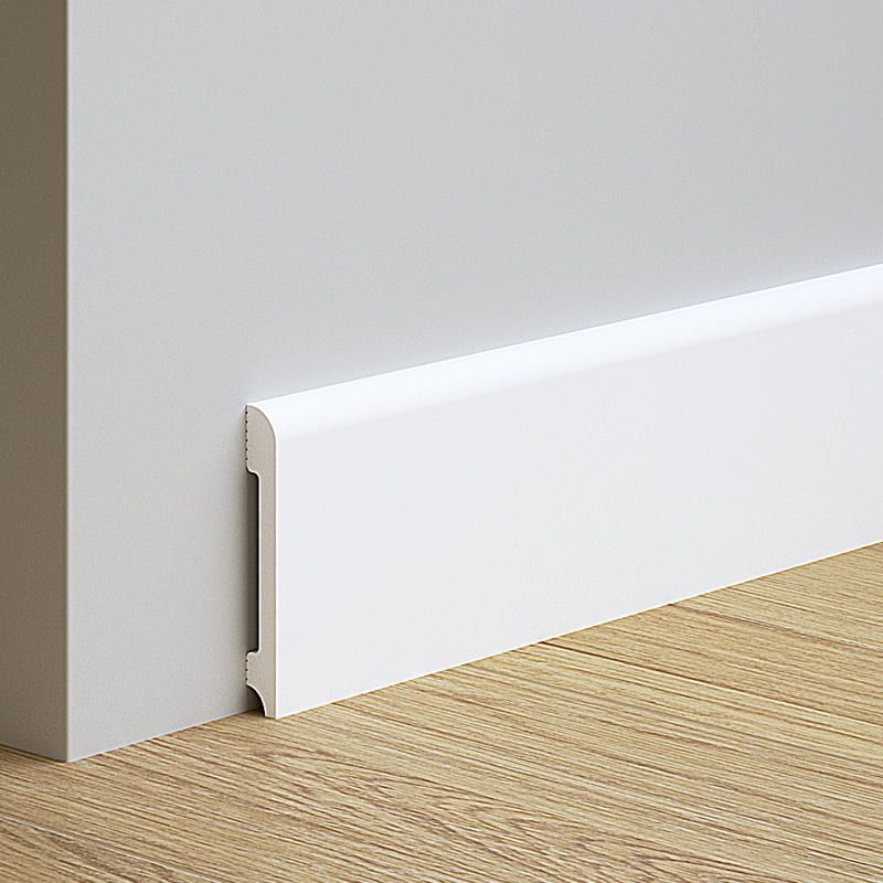 Rodapié 10 cm PVC Blanco RC10013 Antihumedad canto romo moderno-1