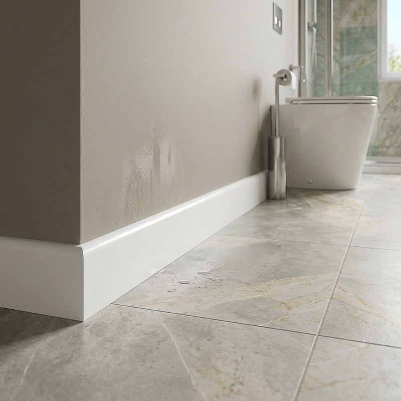 Rodapié 12 cm PVC Blanco RC12013 Antihumedad canto romo moderno-zoom-