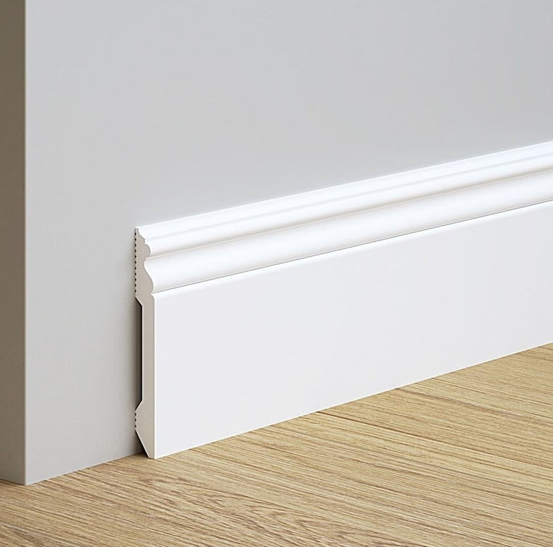 Rodapié 12 cm PVC Blanco RM12014 Antihumedad con moldura clásico (Copia)-zoom-