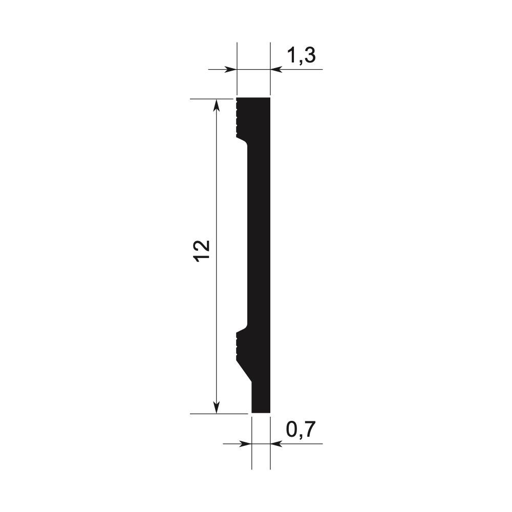 Rodapié 12 cm PVC Blanco RS12013 Antihumedad canto recto moderno-zoom-2