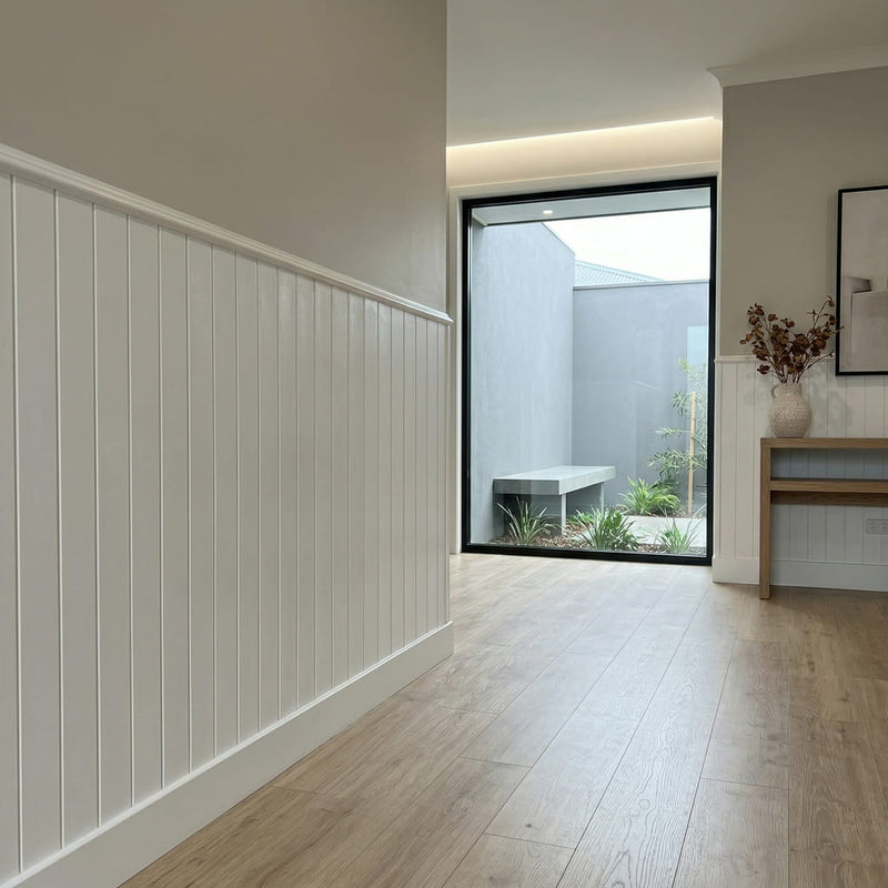 Friso de Pared RVF10013 Blanco HDPS Revestimiento Zócalo Decorativo Resistente-zoom-