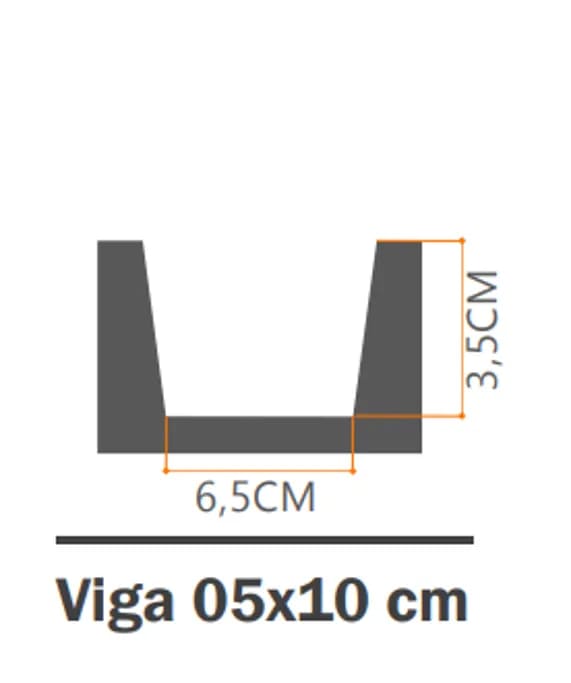 Viga efecto madera color Blanco 05 x 10 cm de Poliuretano-zoom-