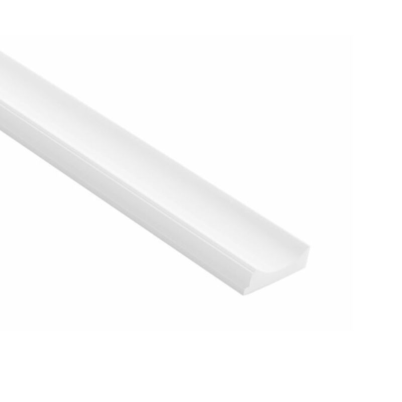 Moldura decorativa blanca de diseño moderno para pared o techo, acabado liso