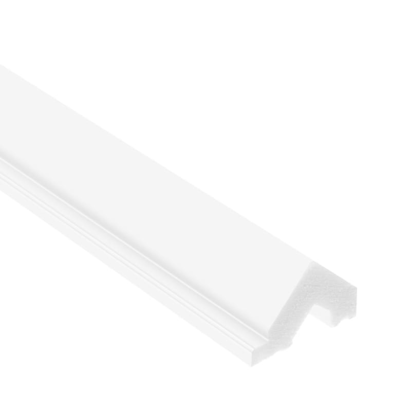 Moldura decorativa blanca de poliestireno, perfil recto para pared o techo