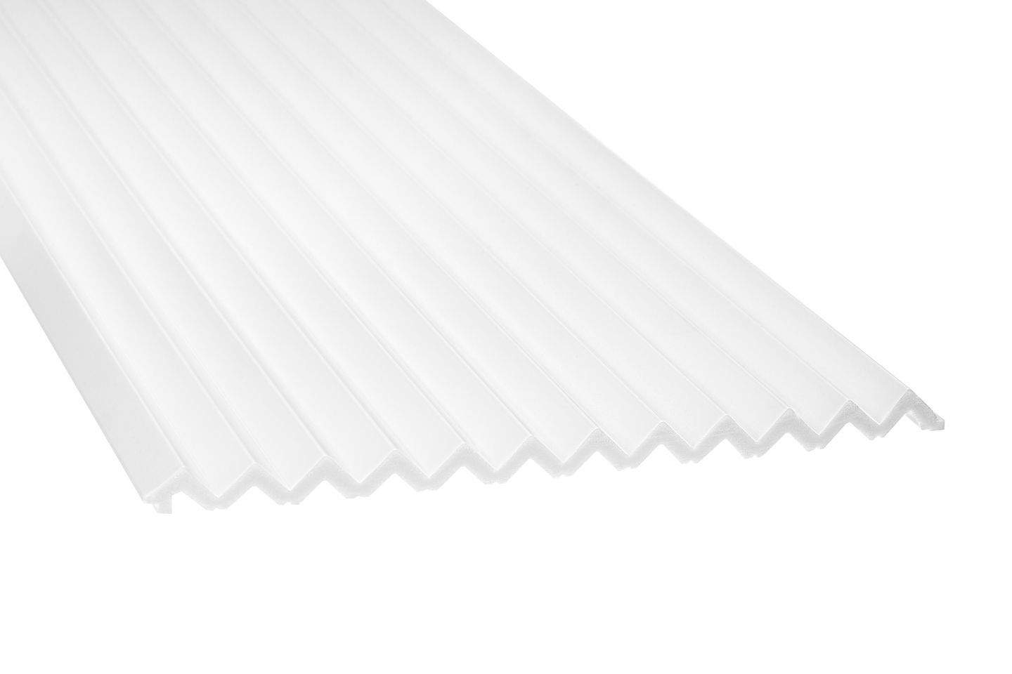 Panel decorativo blanco con textura acanalada para pared o techo, diseño moderno