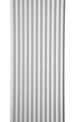 Panel decorativo de pared con diseño acanalado en tonos blancos y grises