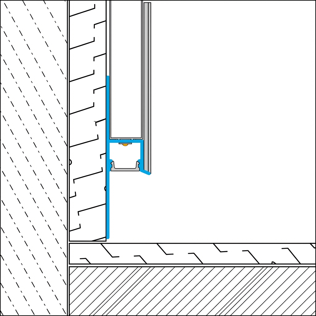 Perfil Shadow de aluminio negro para suelo LED PROF-S1-zoom-6