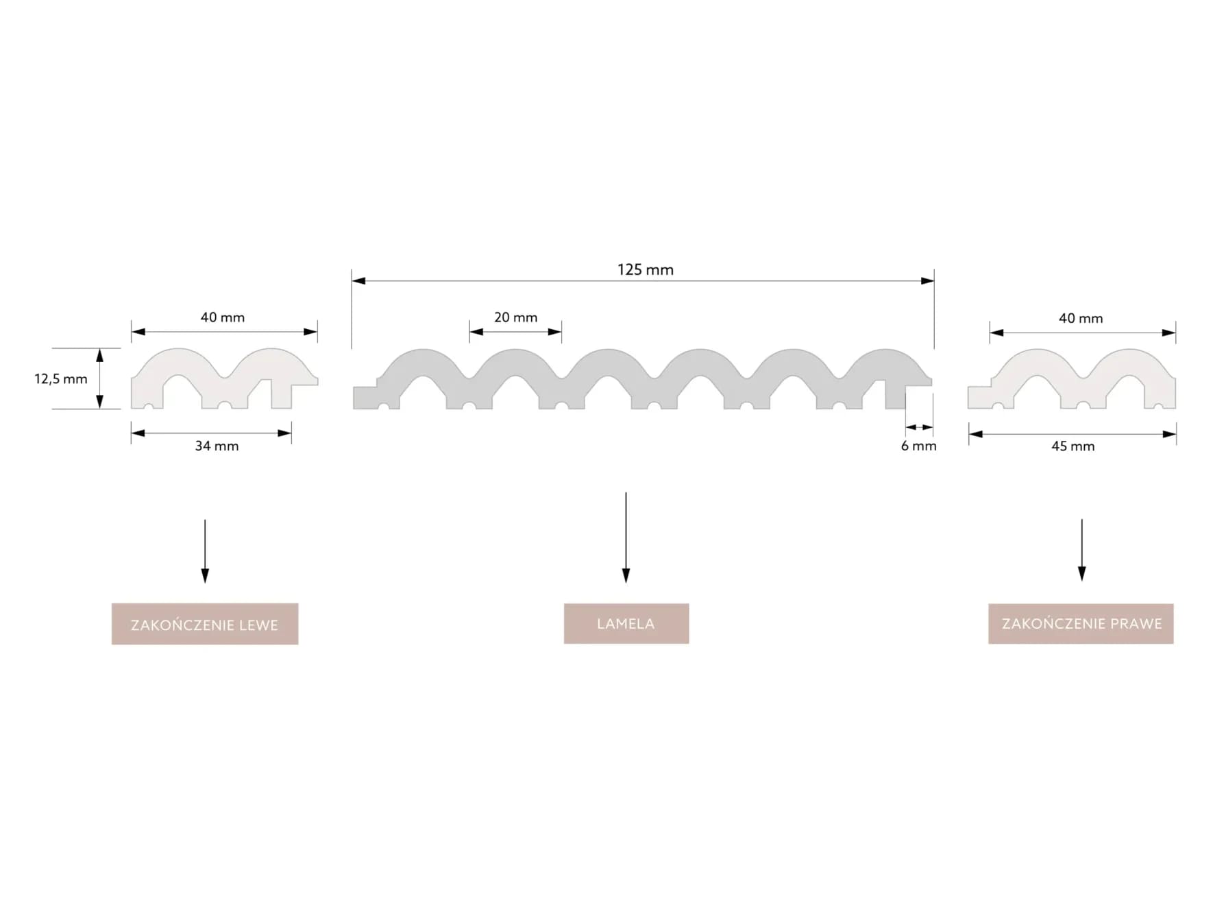 Panel Decorativo L0401 ondulado color Blanco para pintar-3