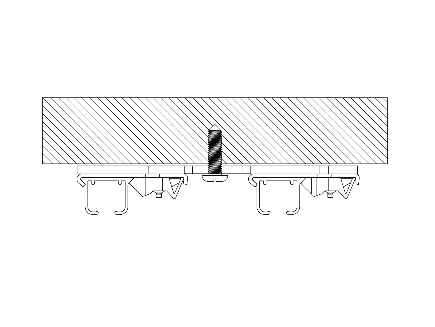 Pack riel doble para cortinas 2 metros-2